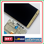 TOUCH SCREEN VETRO + LCD DISPLAY  PER HUAWEI ASCEND MATE 7 COLORE GOLD + FRAME