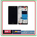 DISPLAY LCD + TOUCH SCREEN + FRAME VETRO HUAWEI P8 LITE NERO BLACK COMPATIBILE