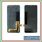 LCD ORIGINALE SAMSUNG GALAXY A8 (2018) SM-A530 A530 COLORE NERO BLACK