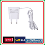 CARICABATTERIA  DA CASA CON CAVO ORIGINALE USB PER SAMSUNG MICRO USB COLORE BIANCO