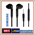 CUFFIE ORIGINALI SAMSUNG S5 G900F HANDSFREE BLACK BULK EO-EG900BW COLORE NERO