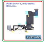 FLAT FLEX CONNETTORE CARICA DOCK MICROFONO RICARICA AUDIO APPLE IPHONE 6S 6 S PLUS GRIGIO