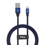 CAVO DATI E ALIMENTAZIONE MICRO USB 1,2M BLU PIXY PCV-M10BL CON SCATOLO