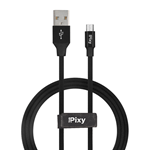 CAVO DATI E ALIMENTAZIONE MICRO USB 1,2M NERO PIXY PCV-M10BK CON SCATOLO