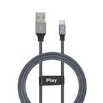 CAVO DATI E ALIMENTAZIONE MICRO USB 1,2M SILVER PIXY PCV-M10SL CON SCATOLO