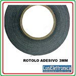 ROTOLO ADESIVO BIADESIVO 3MM X 20MT NERO 