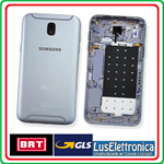 BACK COVER SCOCCA POSTERIORE HOUSING SAMSUNG SGALAXY j7 j730 2017 SILVER BLU