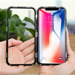 HUAWEI P20 LITE MAGNETIC CASE IN ALLUMINIO FRONTE RETRO CON SCATOLO BLACK NERO