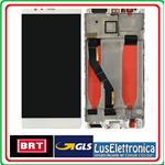 DISPLAY LCD SCHERMO TOUCH SCREEN PER HUAWEI  P9 PLUS COLORE BIANCO CON FRAME