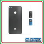 BACK COVER VETRO POSTERIORE BACK COVER PER HUAWEI P8 LITE 2017 COLORE NERO BLACK