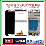 LCD DISPLAY TOUCH SCREEN HUAWEI Y7 2018 LDN-L01 AL00 BIANCO FRAME