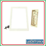 TOUCH SCREEN + VETRO IPAD 2 BIANCO PER 3G WIFI  COMPLETO DI TASTO HOME E BIADESIVO