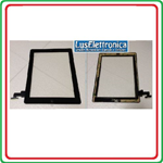 TOUCH SCREEN + VETRO APPLE IPAD 2 NERO PER 3G WIFI  COMPLETO DI TASTO HOME E BIADESIVO