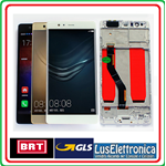 DISPLAY LCD SCHERMO TOUCH SCREEN PER HUAWEI  P9 PLUS COLORE NERO CON FRAME