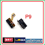 HUAWEI P9 JACK AUDIO CUFFIE 3.5MM INGRESSO AURICOLARI FLAT FLEX HEADPHONE