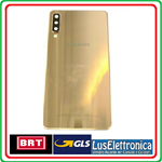 BACK COVER VETRO POSTERIORE SCOCCA SAMSUNG A7 2018 SM-A750F A750 GOLD