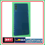 BACK COVER VETRO POSTERIORE SCOCCA SAMSUNG A7 2018 SM-A750F A750 BLU