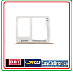 CARRELLOPORTA NANO SIM CARD SCHEDA SAMSUNG GALAXY A310 A510 A710 2016 BIANCO WHITE