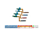 SAMSUNG A750 A7 2018 POWER FLEX TASTO ACCENSIONE FINGERPRINT BLU