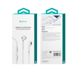 CUFFIE AURICOLARI BLUETOOTH CON MICROFONO E CONTROLLO CON CONNETTORE FILO LIGHTNING BIANCO DEVIA DESLEBT694