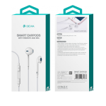 CUFFIE AURICOLARI CON MICROFONO E CONTROLLO EARPODS 1,2 METRI BIANCO DEVIA DESMEP077W