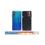 BACK COVER VETRO POSTERIORE HUAWEI P30 PRO CON SUPPORTO CAMERA AURORA BLU