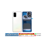 VETRO POSTERIORE BACK COVER SAMSUNG S20 PLUS G985 COLORE BIANCO CLOUD WHITE + VETRINO FOTOCAMERA