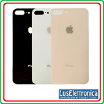 BACK COVER SCOCCA POSTERIORE APPLE IPHONE 8 PLUS BIANCA WHITE (FORO LARGO)