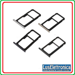 ALLOGGIO PORTA SIM + MICRO SD  HUAWEI P8 LITE 2017  TRY SIM VASSOIO NERO PRA-LX1