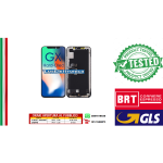 IPHONE X LCD DISPLAY BLACK NERO CON FRAME HARD OLED 