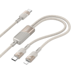 CAVO DATI 2IN1 TYPE-C TO TYPE-C E LIGHTNING - 1.20 METRI 5A 27W E 100W ORO | HOCO U139