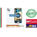 COVER POSTERIORE BACK COVER + TELAIO + VETRO FOTOCAMERA IPHONE 15 BLU CHIARO